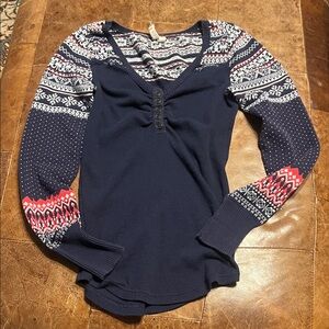 Free people thermal fair isle sweater